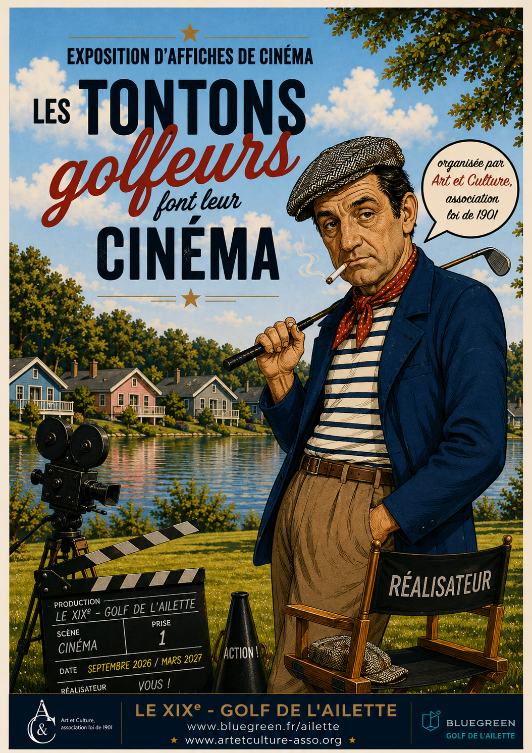 Les Tontons golfeurs font leur cinéma – Bernard Blier au Golf de l’Ailette